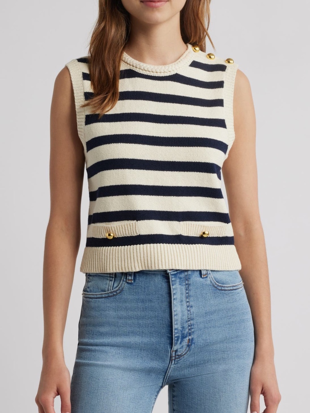 Frame The Harbor Sleeveless Sweater NWT